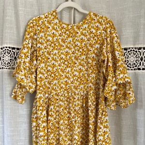 Short festive flowy dress